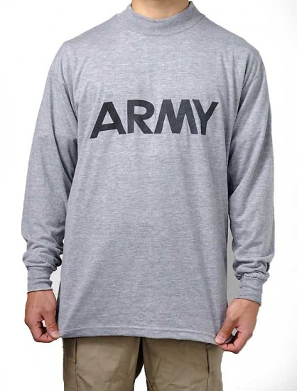 10年納品 米軍実品 U.S.ARMY IPFU トレーニング ロングTシャツ ロンT USA製 MEDIUM メンズL /eaa161288