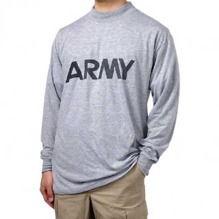 アメリカ軍 U.S.ARMY グレー IPFU トレーニング ロングTシャツ（新品）T45LN=