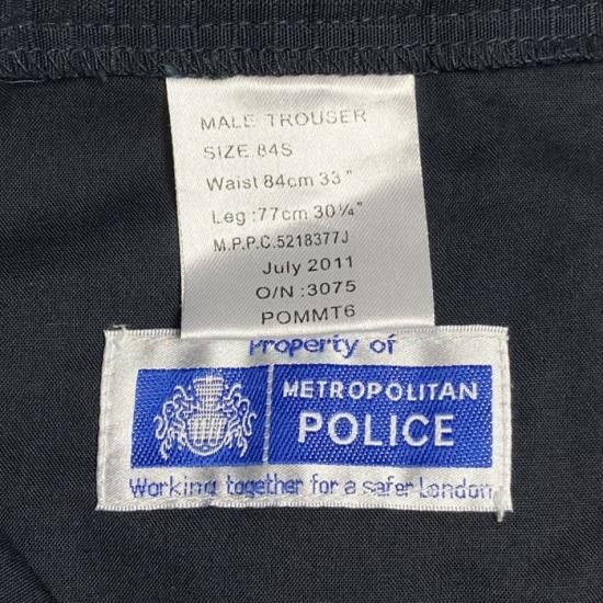 イギリス・ロンドン警察 METROPOLITAN POLICE ネイビー リップストップ カーゴパンツ(USED)225UR= - ミリタリーショップ L.A.BOY (エルエイボーイ)【本店】