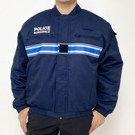 フランス自治体警察 POLICE MUNICIPALE ネイビー ブルーストライプ スタンドカラー ポリスジャケット（新品）F38BNS -  ミリタリーショップ L.A.BOY (エルエイボーイ）【本店】