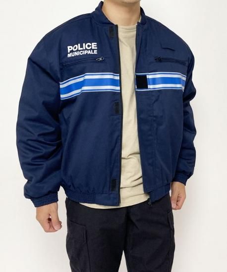 フランス自治体警察 POLICE MUNICIPALE ネイビー ブルーストライプ スタンドカラー ポリスジャケット（新品）F38BNS -  ミリタリーショップ L.A.BOY (エルエイボーイ）【本店】