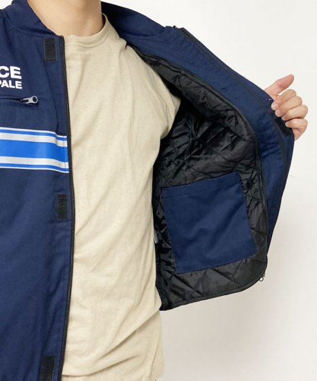 フランス自治体警察 POLICE MUNICIPALE ネイビー ブルーストライプ スタンドカラー ポリスジャケット（新品）F38BNS -  ミリタリーショップ L.A.BOY (エルエイボーイ）【本店】