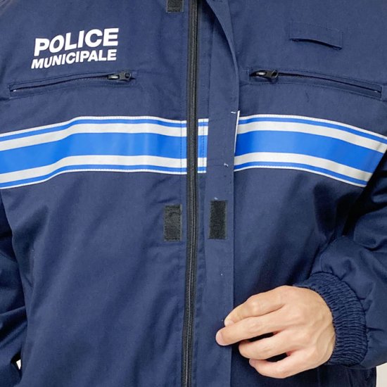フランス自治体警察 POLICE MUNICIPALE ネイビー ブルーストライプ ...