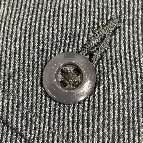 スイス軍 ビンテージ 前期型 メタルボタン デニム ワークジャケット 