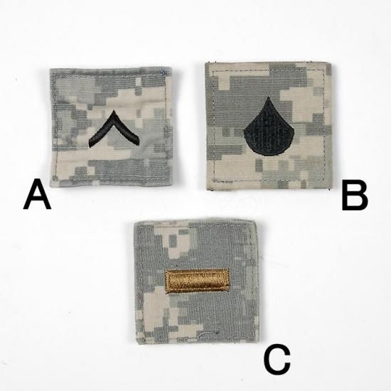 アメリカ軍 Acu デジタルカモ ベルクロ付 階級章ワッペン Used Acu B Rank ミリタリーショップ L A Boy エルエイボーイ 本店