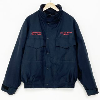【1点物】北ウェールズ消防救助 ネイビー GORE-TEX ワークジャケット POLARTECフリースライナー付（USED）UK90