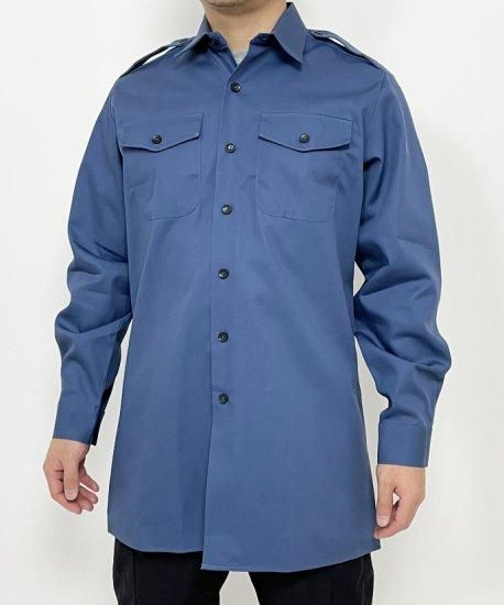 イギリス空軍 RAF ブルー ワーキングドレスシャツ USED B17U-SP