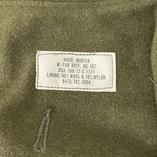 超希少な1970年代の新品フルセットのコヨーテファー】アメリカ軍 超希少な1970年代の新品フルセットのコヨーテファー】アメリカ軍