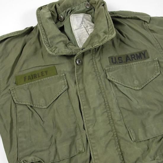 2nd モデル】アメリカ軍 OD M-65 フィールドジャケット ワッペン付