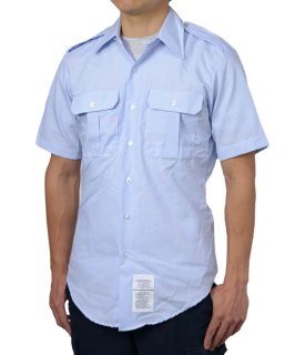 アメリカ空軍 USAF ライトブルー 半袖ドレスシャツ（新品）AF-SS-N-