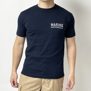フランス海軍 "Marine Nationale" ネイビー Tシャツ 新品 T91N-