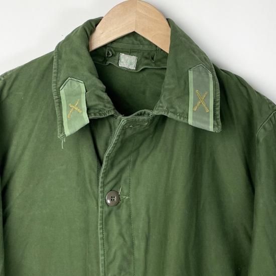 スウェーデン軍 OD M-59 フィールドコート 襟章付 上質USED