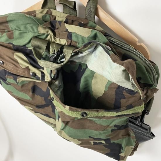 アメリカ軍 ウッドランドカモ HGU-56/P ヘルメットバッグ（新品）A1GI 