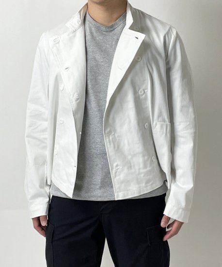 スウェーデン軍 ホワイト シェフジャケット 新品 W20N= - ミリタリー 
