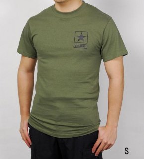 スモール特価 U.S.ARMY ODグリーン SOFFE アーミーロゴ ミリタリーTシャツ 新品 T41NA-S-