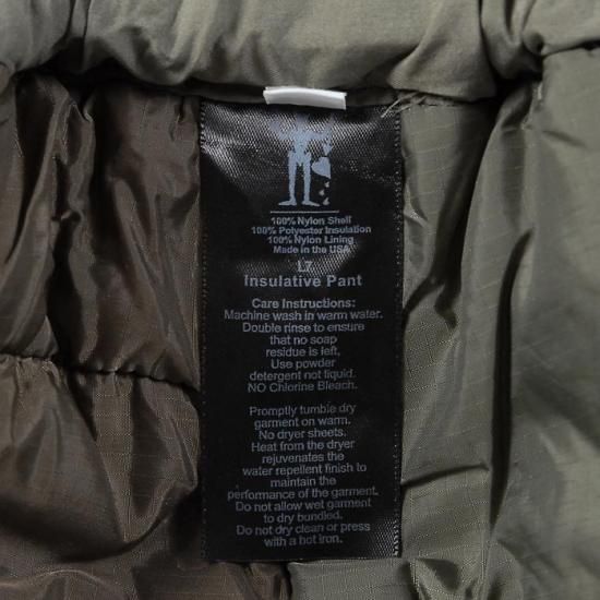 アメリカ軍 PrimaLoft PCU LEVEL7 Insulative パンツ 新品 159N アメリカ軍 PrimaLoft PCU LEVEL7 Insulative パンツ 新品 159N