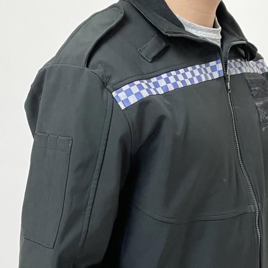 イギリス警察 POLICE ブラック フリース ソフトシェルジャケット