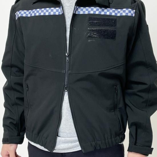 イギリス警察 POLICE ブラック フリース ソフトシェルジャケット