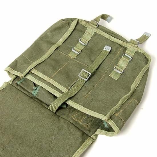 ポーランド軍 グリーン ビンテージ キャンバス ブレッドバッグ