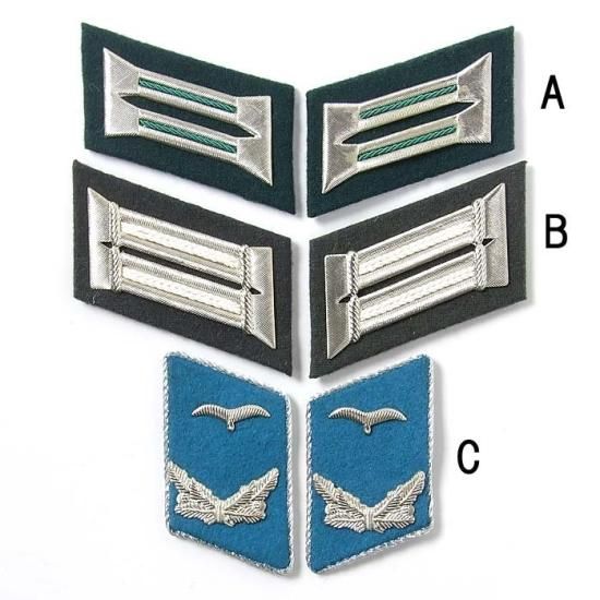 1ペア】ドイツ軍 ハードタイプ 襟章ワッペン 新品 GR-RANK-H2 1ペア】ドイツ軍 ハードタイプ 襟章ワッペン 新品 GR-RANK-H2