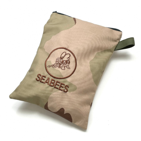 アメリカ軍 SEABEES デザートカモ リメイクポーチ 新品 51N