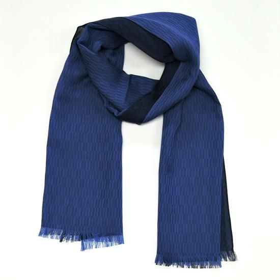 SAMURAI ジャガードストール【紺×青】