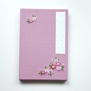 おはりこ刺繍　朱印帳【ピンク/桜】