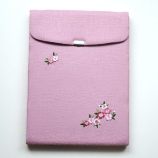 おはりこ刺繍　iPadケース【ピンク/桜】