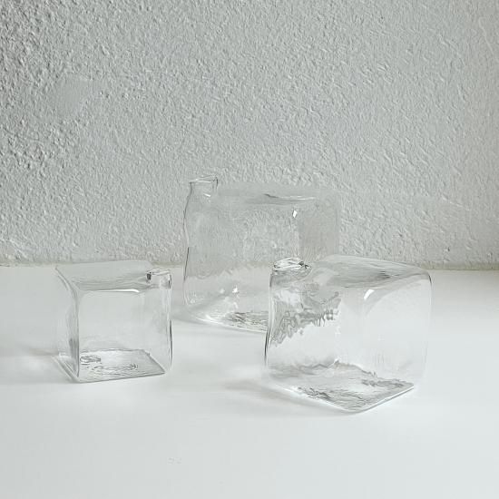 ガラス水指(平井依) 平井依『硝子朝顔絵 水指』茶道具 ギヤマン ガラス 水指 朝顔 共