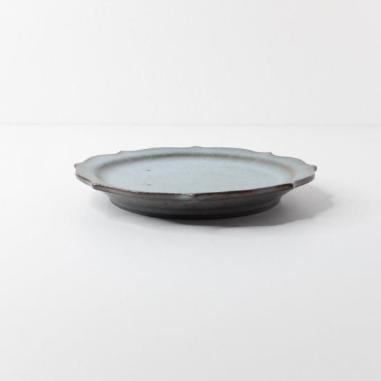 鯨井 円美 稜花皿 白 ピンクベージュ陶器 新品 未使用 2枚セット
