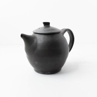 人気陶芸家 馬場勝文 黒釉 砂糖壺（大） - 保存容器・ケース