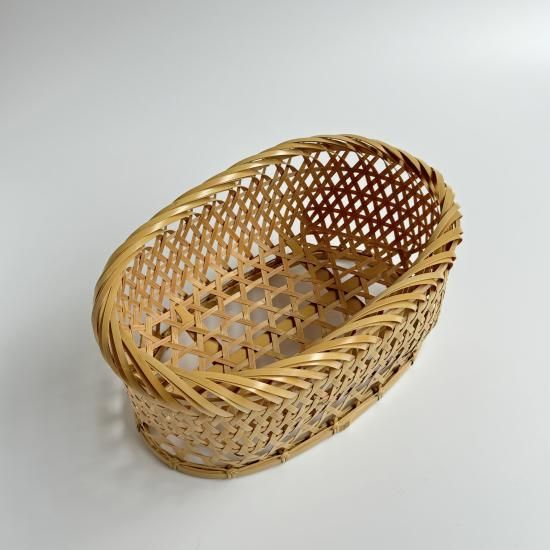 竹かご のんき屋 茶碗かご 楕円 - 京都 おうち