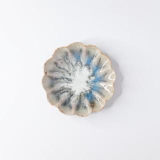 和食器　美濃焼　柴田増三作　天目釉　銘々皿　五客　共布共箱　C　7474 和食器 美濃焼 柴田増三作 天目釉 銘々皿 五客 共布共