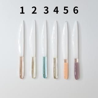 【新品未使用】佐々木翔子さん　角小皿＆菓子切り Sasaki shoko Glass works｜ガラスの小皿と菓子切り