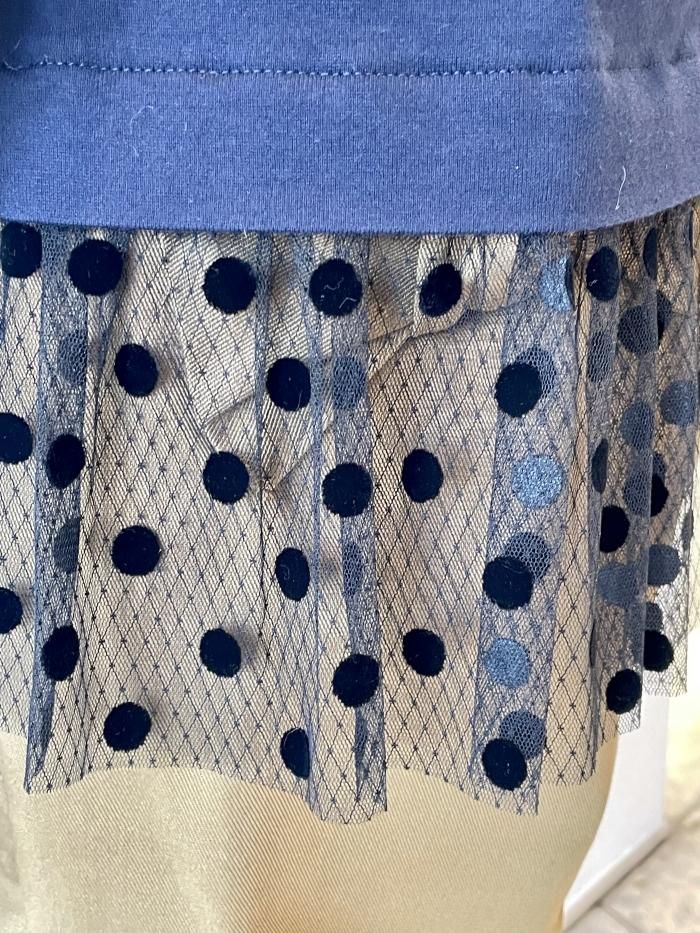 安価 ワタナベ 美品☆MUVEIL 星座 刺繍 チュール スカート ブラック