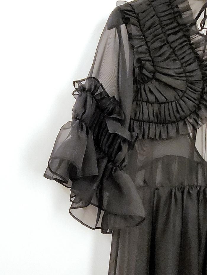 ENFOLD(エンフォルド)/MELTY ORGANDY DECORATIVE DRESS ENFOLD(エンフォルド)/MELTY ORGANDY DECORATIVE DRESS
