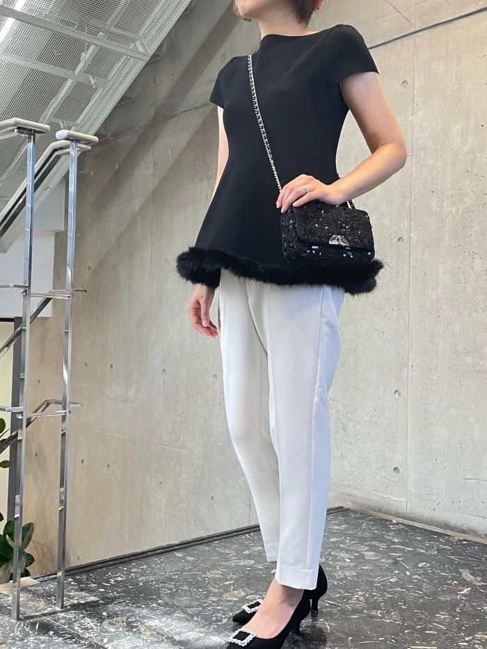 CELFORD(セルフォード)24AW/ファートリムペプラムニットプルオーバー