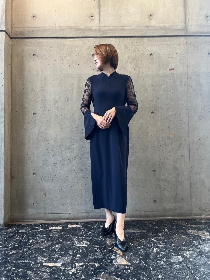 mame kurogouchi Floral Lace Sleeve Dress mame kurogouchi Floral Lace Sleeve Dress