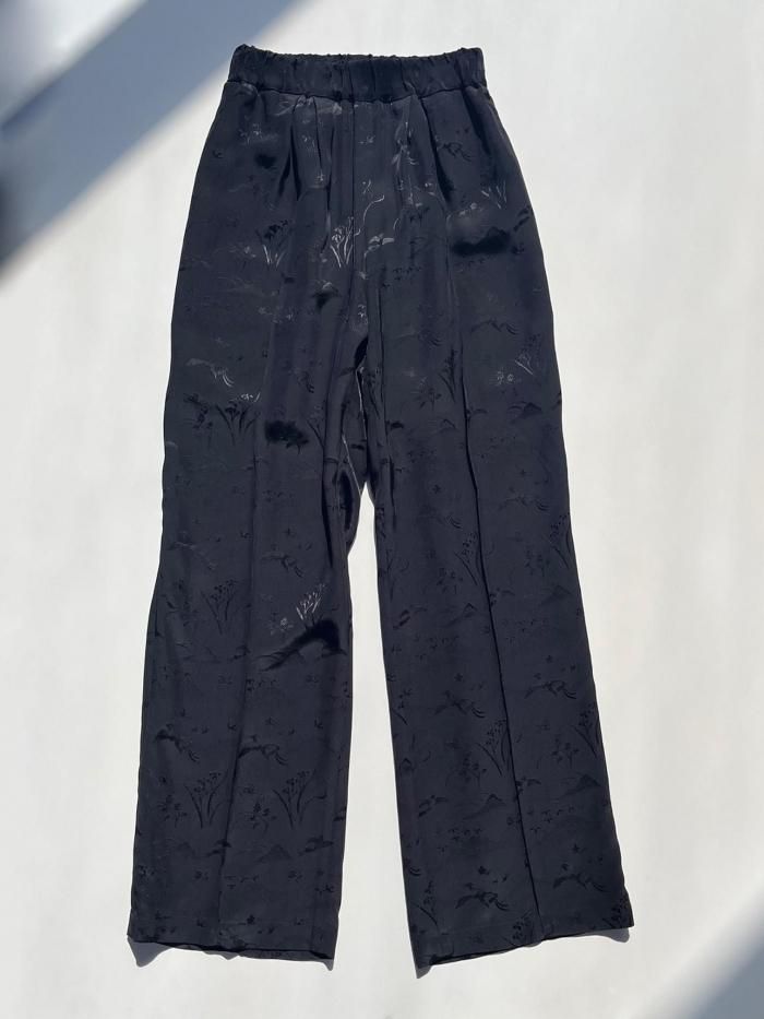 Mame Kurogouchi(ޥ᥯)/Viscose Rayon Floral Jacquard Trousers