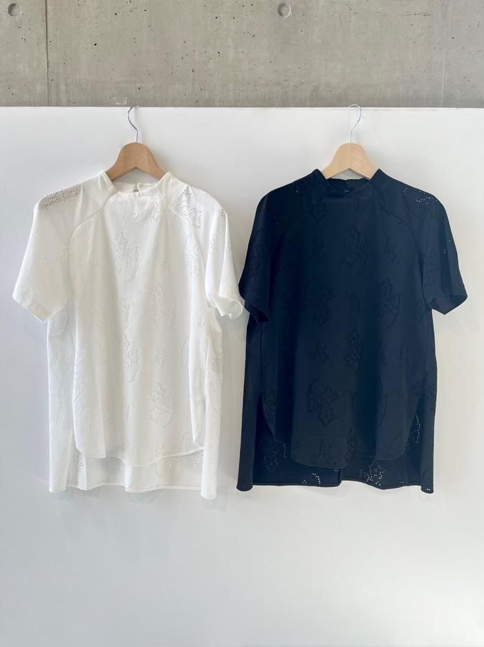 <img class='new_mark_img1' src='https://img.shop-pro.jp/img/new/icons8.gif' style='border:none;display:inline;margin:0px;padding:0px;width:auto;' />Mame Kurogouchi(ޥ᥯)/Eyelet Jersey Jacquard Top