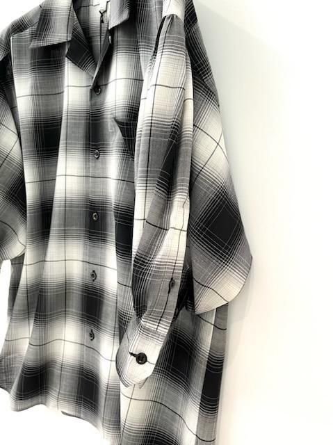 HYKE(ハイク)/T/W OMBRE CHECK BALLON SLEEVE BLOUSE