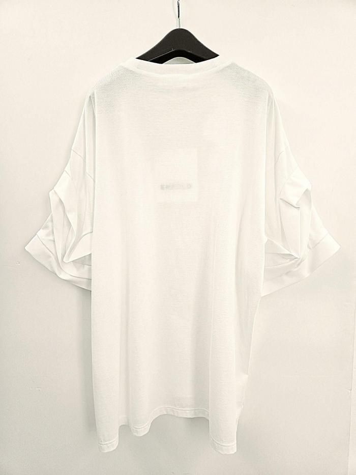 ENFOLD - ENFOLD FLOWER-SLEEVE PULLOVER ホワイト tシャツの