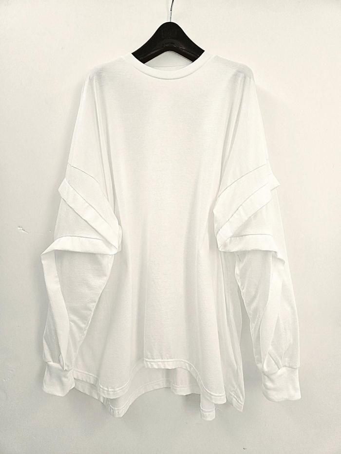 ENFOLD(ե)/CURVE-SEAM LONG-SLEEVE T-SHIRT