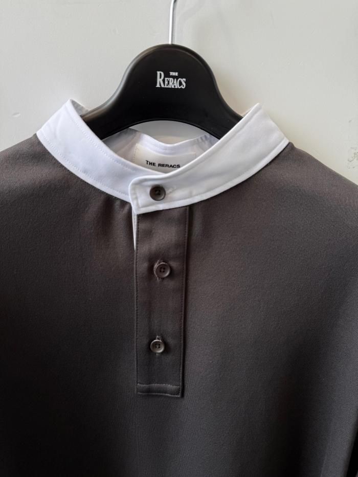 THE RERACS/ザ・リラクス　カットソー　Aラインクレリックポロシャツ THE RERACS/ザ・リラクス カットソー Aラインクレリック