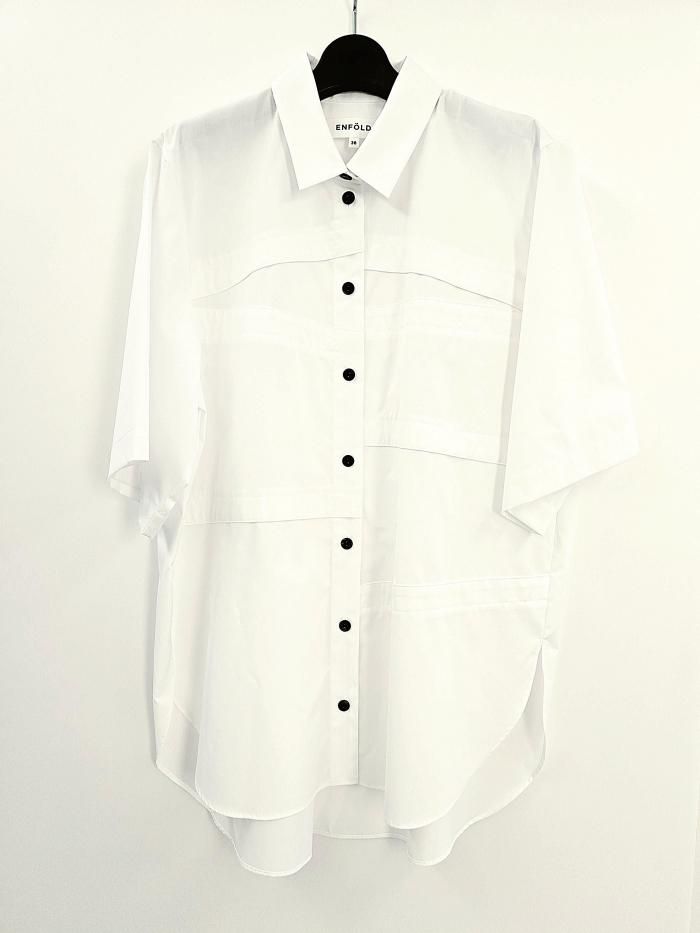 トップス ENFOLD STEP SHIRT 300IA530-0171 ENFOLD(エンフォルド)/STEP SHIRT