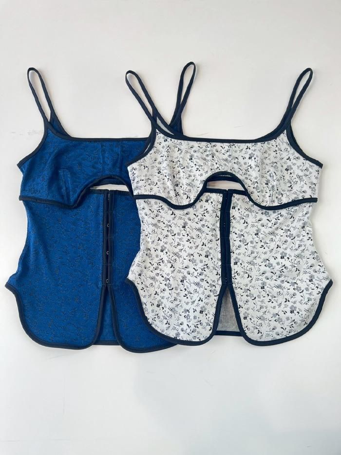 Mame Kurogouchi(ޥ᥯)/Floral Jacquard Fraise Stitch Camisole Top