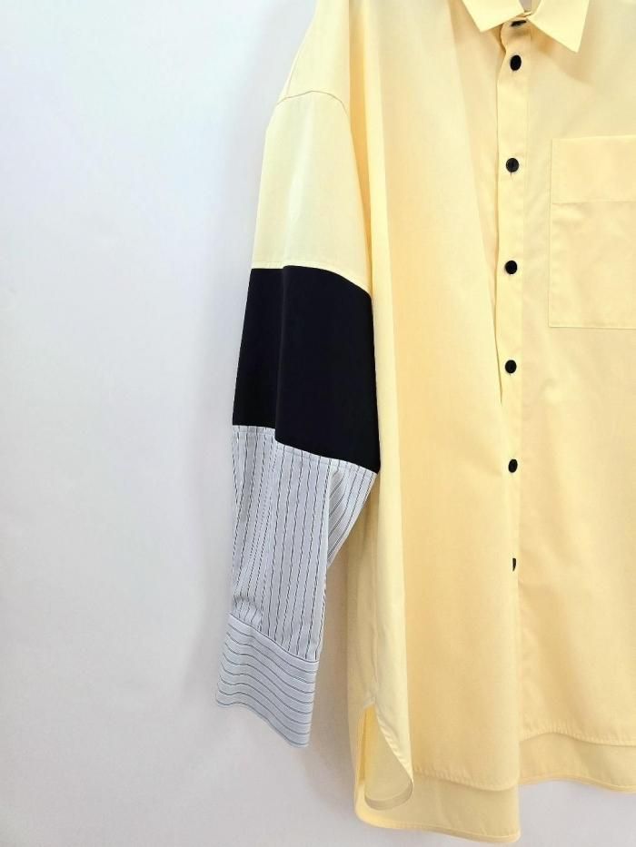 ENFOLD(エンフォルド)/KNIT COMBI SHIRT