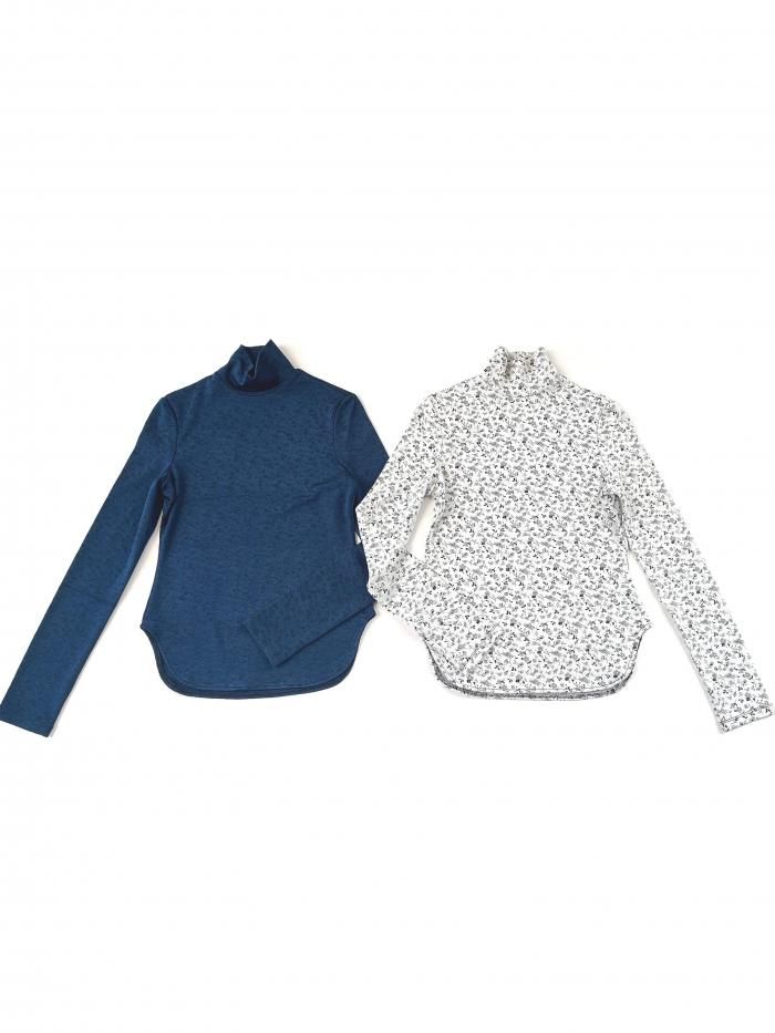 Mame Kurogouchi(ޥ᥯)/Floral Jacquard Fraise Stitch High Neck Top