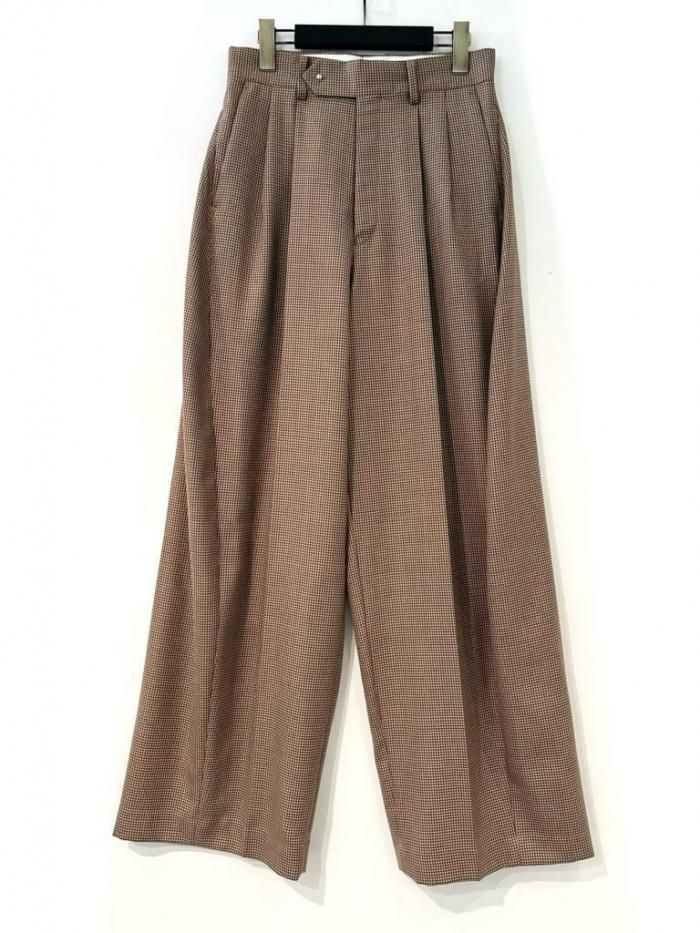 HYKE(ϥ)/HOUNDSTOOTH BARREL-LEG PANTS