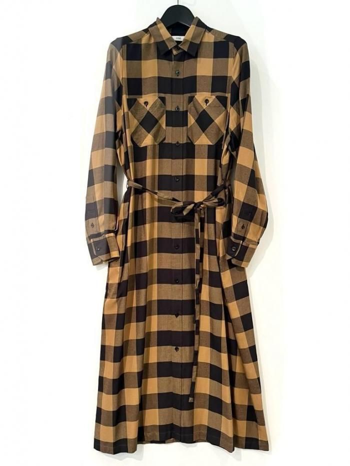 <img class='new_mark_img1' src='https://img.shop-pro.jp/img/new/icons8.gif' style='border:none;display:inline;margin:0px;padding:0px;width:auto;' />HYKE(ϥ)/RAYON PLAID DRESS